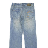 BLY Mens Light Blue Regular Straight Denim Jeans W30 L32 Casual Wear Zip Closure