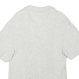 CALVIN KLEIN JEANS Mens Grey Short Sleeve Plain Polo Shirt L Cotton Blend Casual