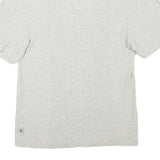 CALVIN KLEIN JEANS Mens Grey Short Sleeve Plain Polo Shirt L Cotton Blend Casual