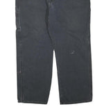 DICKIES Mens Jeans Black Regular Straight Denim Medium W44 L30 Workwear Zip