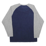 NAUTICA Mens Blue & Grey Plain Crew Neck Basic Knit Jumper M Casual Comfort