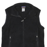 PATAGONIA Womens Black Zip Fleece Vest L Polyester Outdoor Casual Warm
