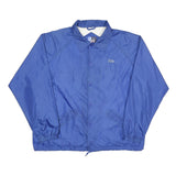 PORT AND COMPANY Mens Blue Nylon Button Jacket XL Plain Lightweight Casual