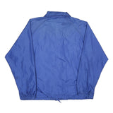 PORT AND COMPANY Mens Blue Nylon Button Jacket XL Plain Lightweight Casual