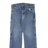 DICKIES Mens Blue Regular Fit Straight Denim Jeans W33 L32 Workwear Cotton Blend