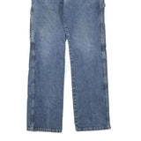 DICKIES Mens Blue Regular Fit Straight Denim Jeans W33 L32 Workwear Cotton Blend