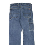 DICKIES Mens Blue Regular Fit Straight Denim Jeans W33 L32 Workwear Cotton Blend
