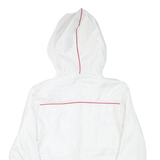 NFL Mens White & Red Zip Hooded Jacket S Polyester Blend Plain Sportswear