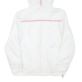 NFL Mens White & Red Zip Hooded Jacket S Polyester Blend Plain Sportswear