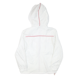 NFL Mens White & Red Zip Hooded Jacket S Polyester Blend Plain Sportswear