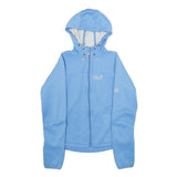 JACK WOLFSKIN Womens Blue Outdoor Jacket UK 10 Polyester Zip Hooded Plain