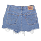 LEVI'S Womens Denim Blue Cut-Off Shorts S W27 Frayed Hem Casual Summer