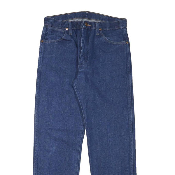 WRANGLER Mens Blue Regular Fit Straight Denim Jeans W30 L29 Zip Closure Classic