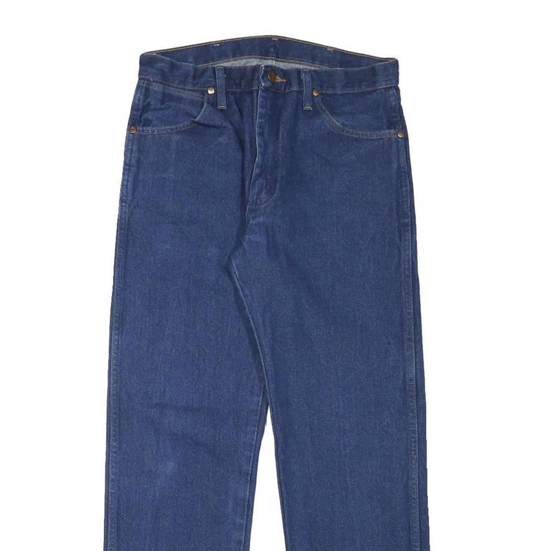 WRANGLER Mens Blue Regular Fit Straight Denim Jeans W30 L29 Zip Closure Classic