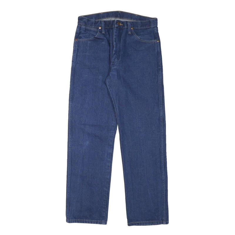 WRANGLER Mens Blue Regular Fit Straight Denim Jeans W30 L29 Zip Closure Classic