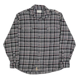 JACHS Mens Black & Grey Check Shirt 2XL Long Sleeve Cotton Blend Casual