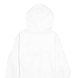 FILA Womens White Hoodie M Cotton Blend Logo Print Casual Pullover
