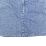 GLORIA VANDERBLIT Womens Blue Denim Mini Cotton Blend Skirt M Stylish Casual