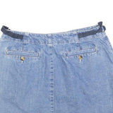 GLORIA VANDERBLIT Womens Blue Denim Mini Cotton Blend Skirt M Stylish Casual