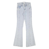 AUSTIN LANDING Womens Jeans Light Blue Slim Flared Denim W23 L31 Stylish Star