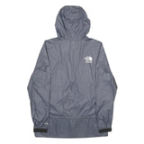 THE NORTH FACE Womens Grey Lightweight Outdoor Jacket S Nylon Plain Hooded