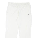 WOOLRICH Womens Joggers White M W32 L24 Cotton Blend Relaxed Tapered