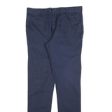 CARHARTT Mens Cotton Blend Navy Slim Straight Trousers W32 L34 Workwear Casual
