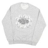 RANCATIRA Womens Grey XL Cotton Blend Crew Neck Sweatshirt Sheep Graphic