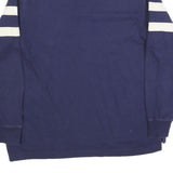 ST JOHNS BAY Mens Blue & White Long Sleeve Striped M Cotton Blend Polo Shirt