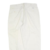 POLO RALPH LAUREN Mens Cotton Blend White Regular Fit Straight Trousers W36 L27