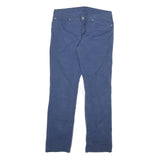 CARHARTT Mens Cotton Blend Navy Regular Straight Trousers W33 L32 Workwear Zip