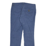 CARHARTT Mens Cotton Blend Navy Regular Straight Trousers W33 L32 Workwear Zip