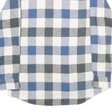 RENATO CAVALLI Mens Blue & Grey Check Shirt L Cotton Long Sleeve Casual Classic