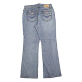 GRANE Womens Blue Regular Flared Denim Light W28 L28 Zip Cotton Blend Jeans