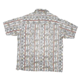 WOOLRICH Mens White Red Pattern Shirt L Cotton Blend Casual Summer Button