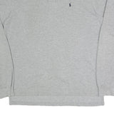 POLO RALPH LAUREN Mens Grey Long Sleeve Plain L Cotton Blend Polo Shirt