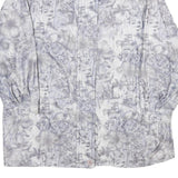 NEWPORT Womens Grey & White Printed Zip Jacket UK 18 Polyester Blend Floral