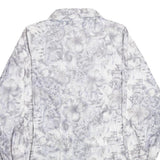 NEWPORT Womens Grey & White Printed Zip Jacket UK 18 Polyester Blend Floral