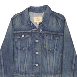 LEVI'S Womens Blue Denim Jacket M Cotton Blend Classic Button Closure