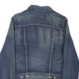 LEVI'S Womens Blue Denim Jacket M Cotton Blend Classic Button Closure