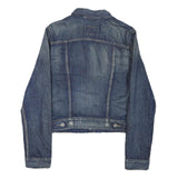 LEVI'S Womens Blue Denim Jacket M Cotton Blend Classic Button Closure