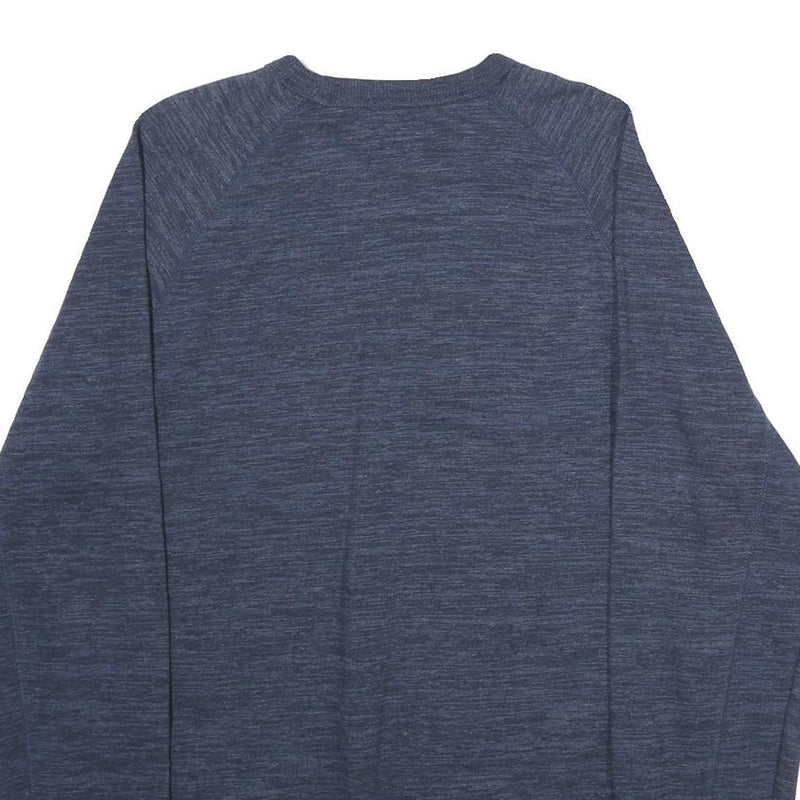 CHAMPION Mens Blue Crew Neck L Cotton Blend Pullover Sweatshirt Classic Style