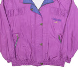 LOFFLER Womens Purple & Blue Classic News Zip Jacket XL Polyester Casual Outdoor