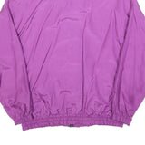 LOFFLER Womens Purple & Blue Classic News Zip Jacket XL Polyester Casual Outdoor