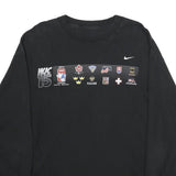 NIKE Mens Black WJC 15 Graphic Long Sleeve Crew Neck T-Shirt XL Cotton