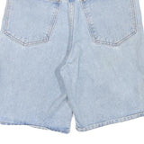 GIRBAUD Womens Denim Blue Casual Shorts S W26 Light Wash Cotton Blend