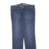 DKNY Womens Regular Fit Blue Denim Jeans W32 L32 Classic Cotton Blend Zip