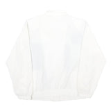 TEDDI Womens White & Blue Zip Jacket S Polyester Blend Colourblock Casual Retro