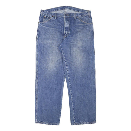 DICKIES Mens Blue Regular Straight Denim Cotton Blend Medium W34 L29 Workwear