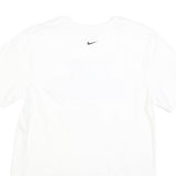 NIKE Mens White Blue & Purple Graphic T-Shirt M Short Sleeve Crew Neck Elite